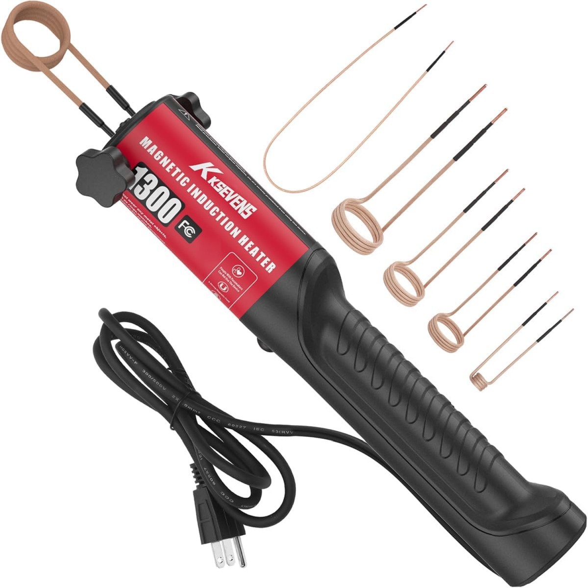 InductoTech 1300W Handheld Induction Heater (5 Coils)